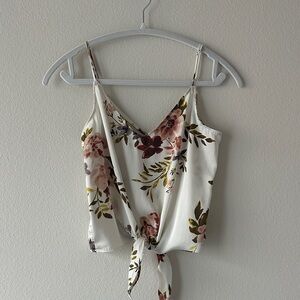 Dynamite Floral Camisole with Tie-Front